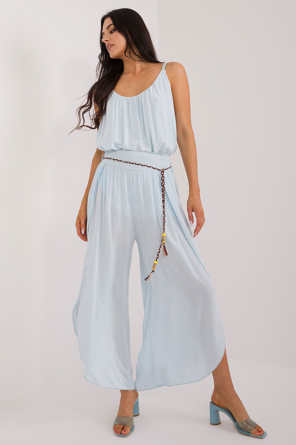 Azzurro / S Pantaloni da donna in 100% viscosa - 179021