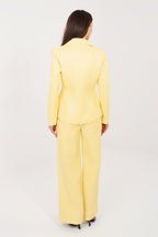 Pantaloni da donna in ecopelle con gamba ampia e vita alta