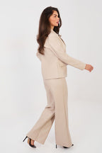 Pantaloni da donna in ecopelle con gamba ampia e vita alta