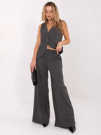 Grigio / S/M Pantaloni da donna gessati - 221429