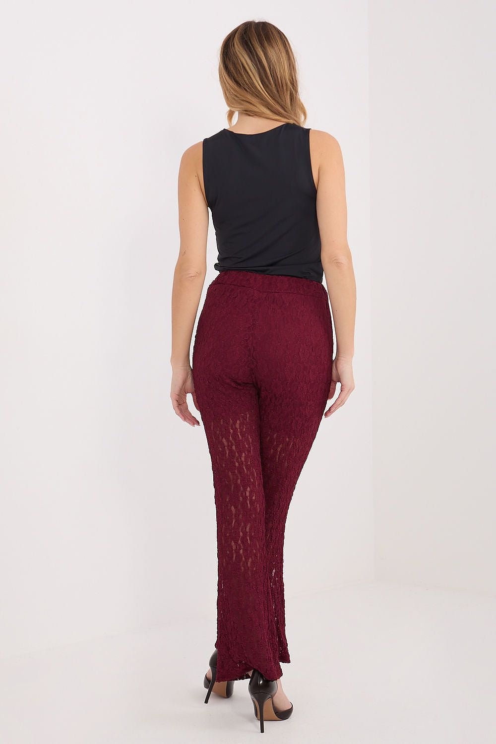 Pantaloni da donna in pizzo viscosa elasticizzata - 222322
