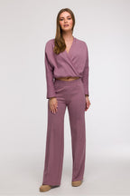 Viola / S Pantaloni da donna sportivi in cotone - LEISURE