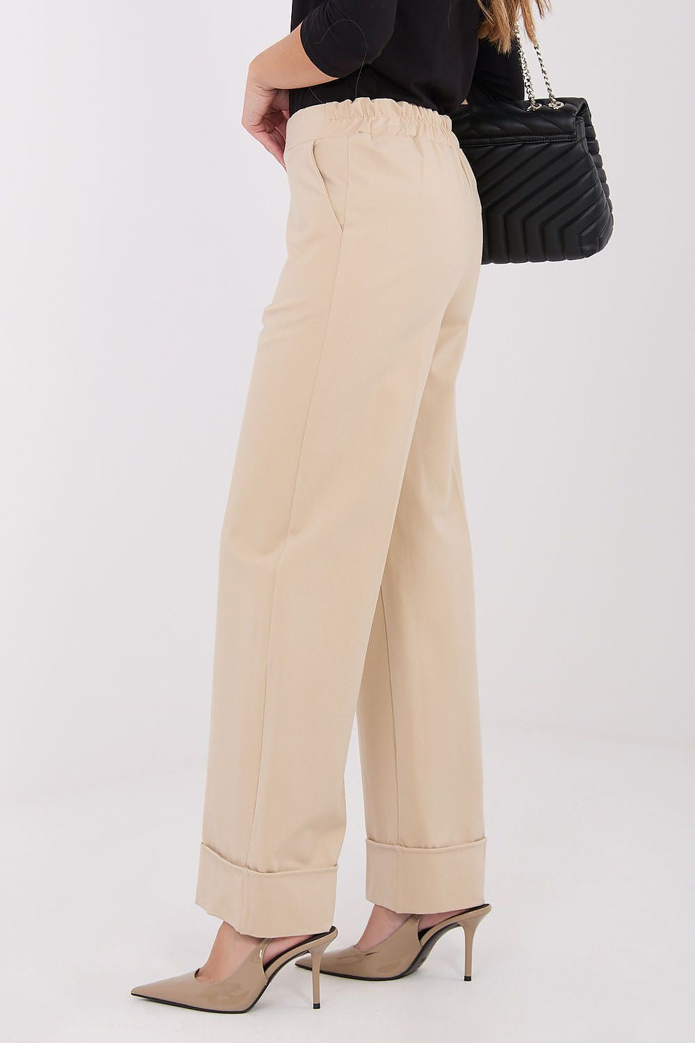 Pantaloni da donna con taglio a zampa - MONICA - 222235