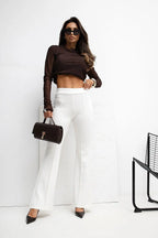 Pantaloni donna in viscosa elasticizzata - 221532M