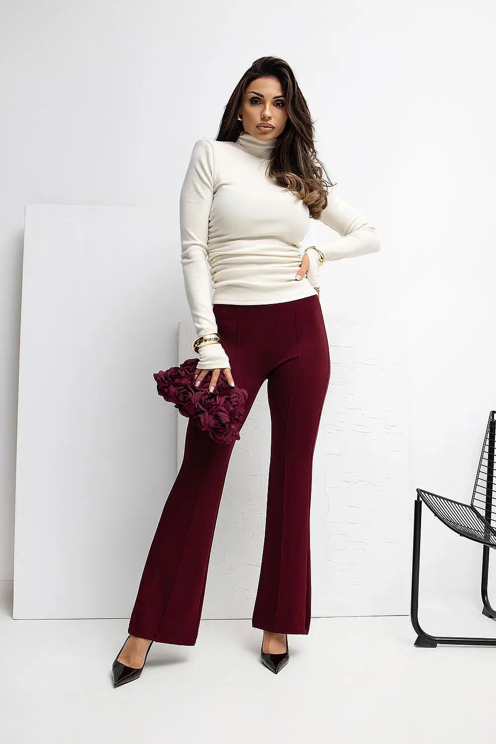 Pantaloni donna in viscosa elasticizzata - 221532M
