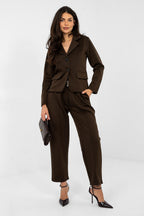 Marrone / Universale Pantaloni eleganti da donna in viscosa