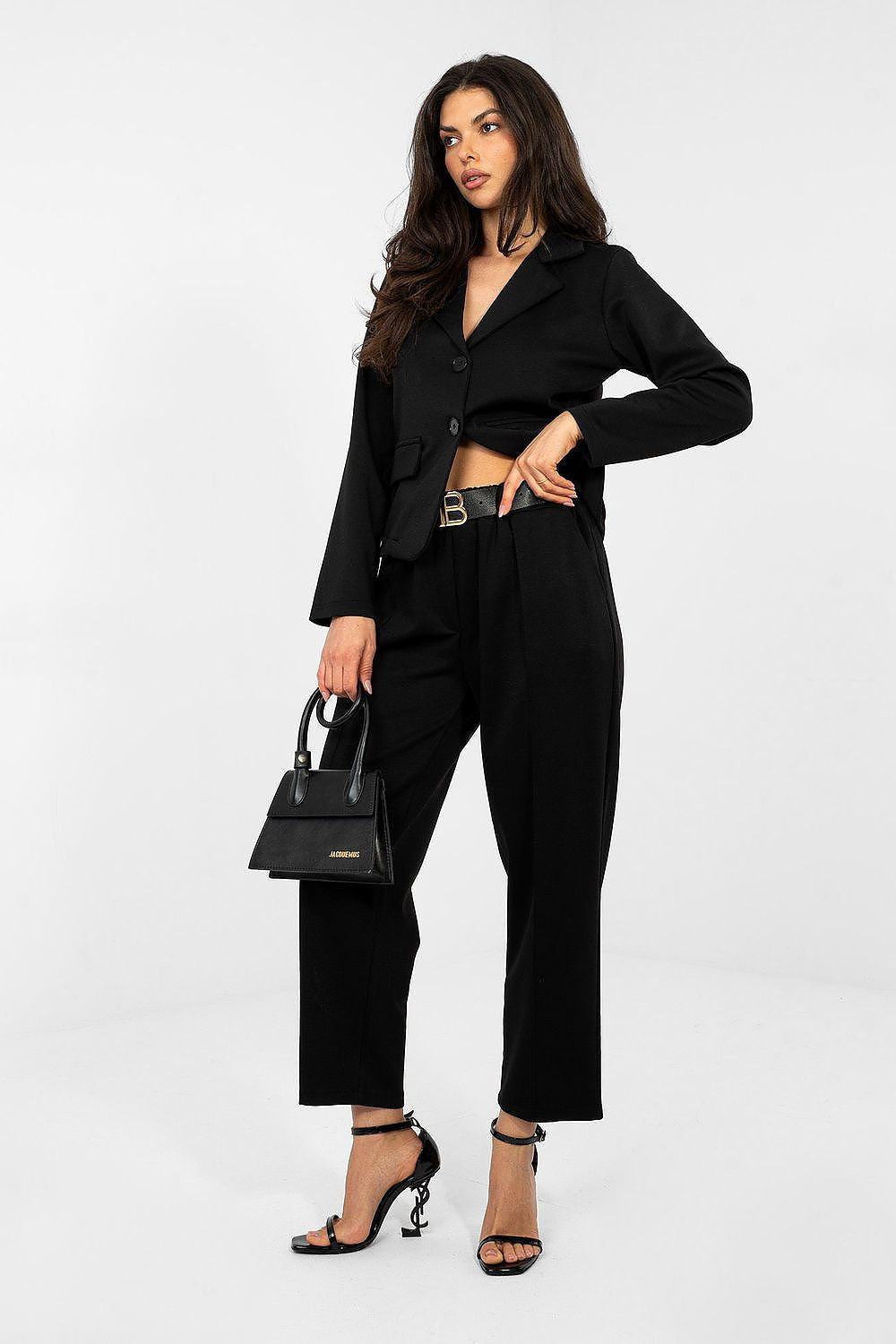 Nero / Universale Pantaloni eleganti da donna in viscosa