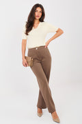 Beige / Universale Pantaloni eleganti da donna con vita