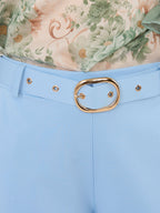 Pantaloni a Gamba Dritta Vita Alta con Cintura (Monique)