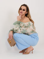 Pantaloni a Gamba Dritta Vita Alta con Cintura (Monique)