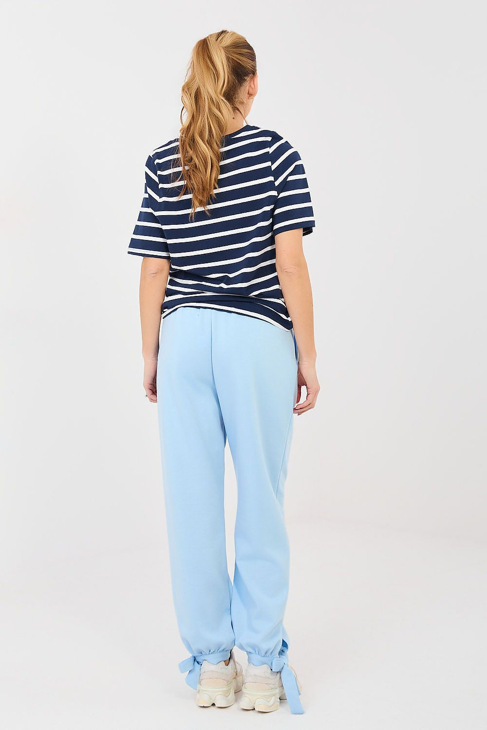 Pantaloni jogger in viscosa e cotone elasticizzato - 223779