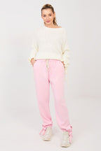 Rosa / Universale Pantaloni jogger in viscosa e cotone