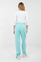 Pantaloni jogger in viscosa e cotone elasticizzato - 223779