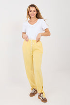 Giallo / Universale Pantaloni jogger in viscosa e cotone