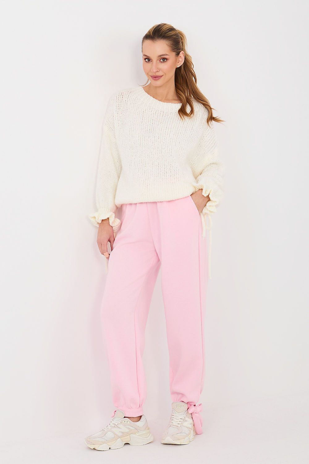 Pantaloni jogger in viscosa e cotone elasticizzato - 223779