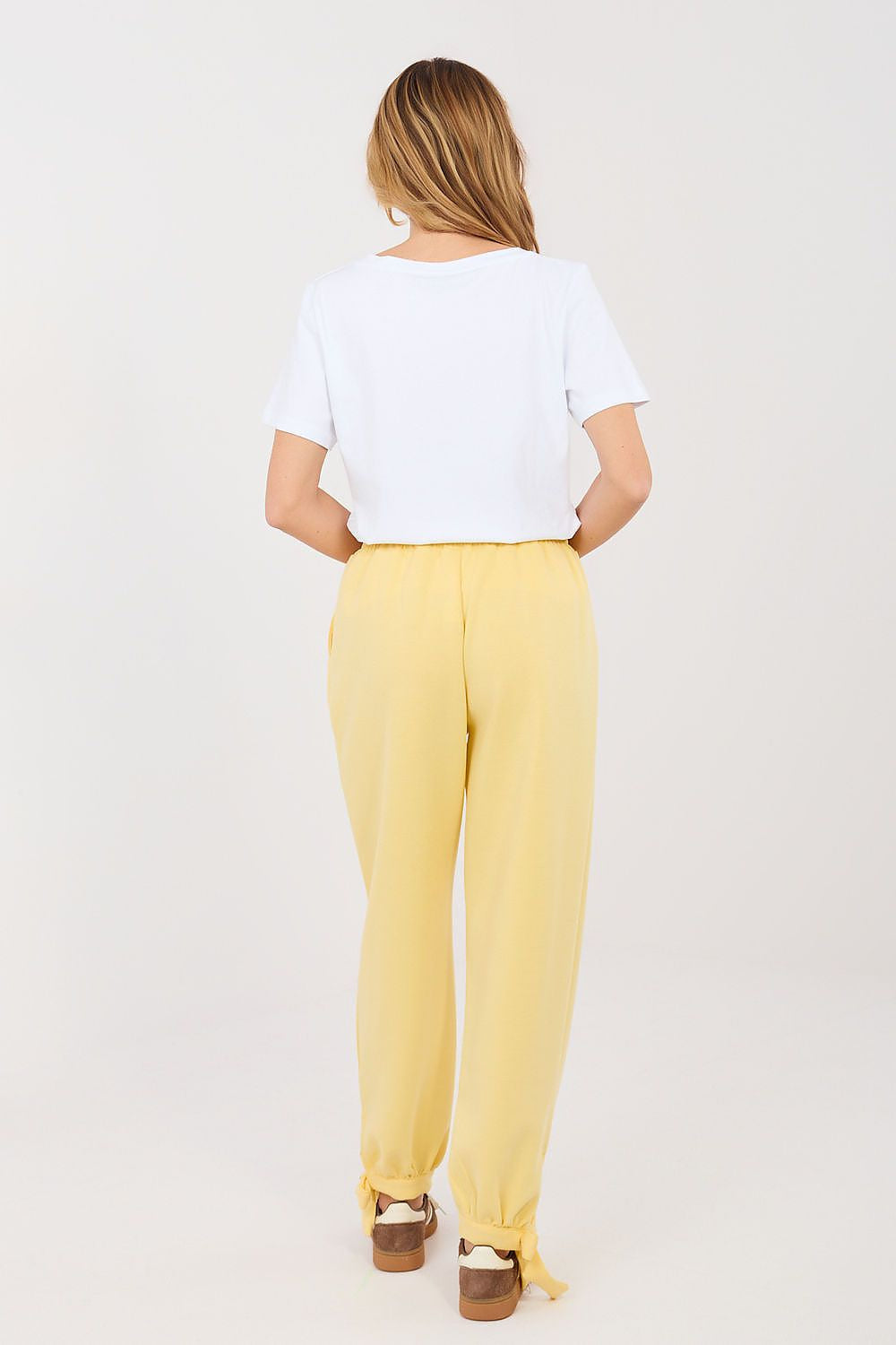 Pantaloni jogger in viscosa e cotone elasticizzato - 223779
