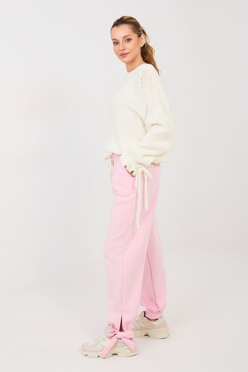 Pantaloni jogger in viscosa e cotone elasticizzato - 223779