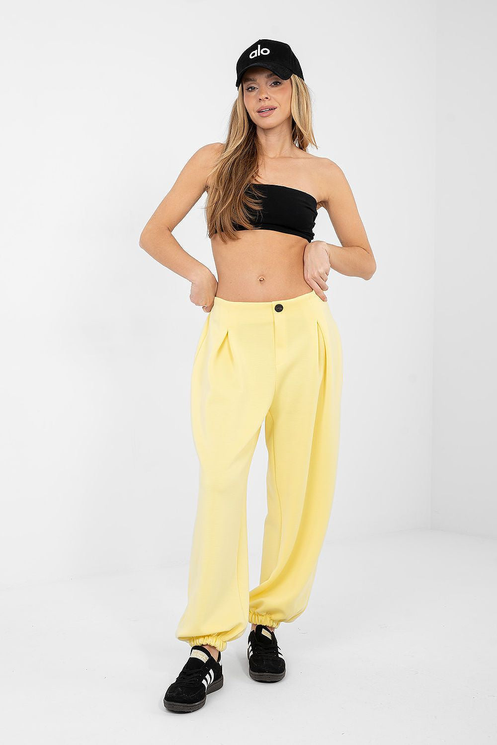 Pantaloni jogger in viscosa elasticizzata - 223748