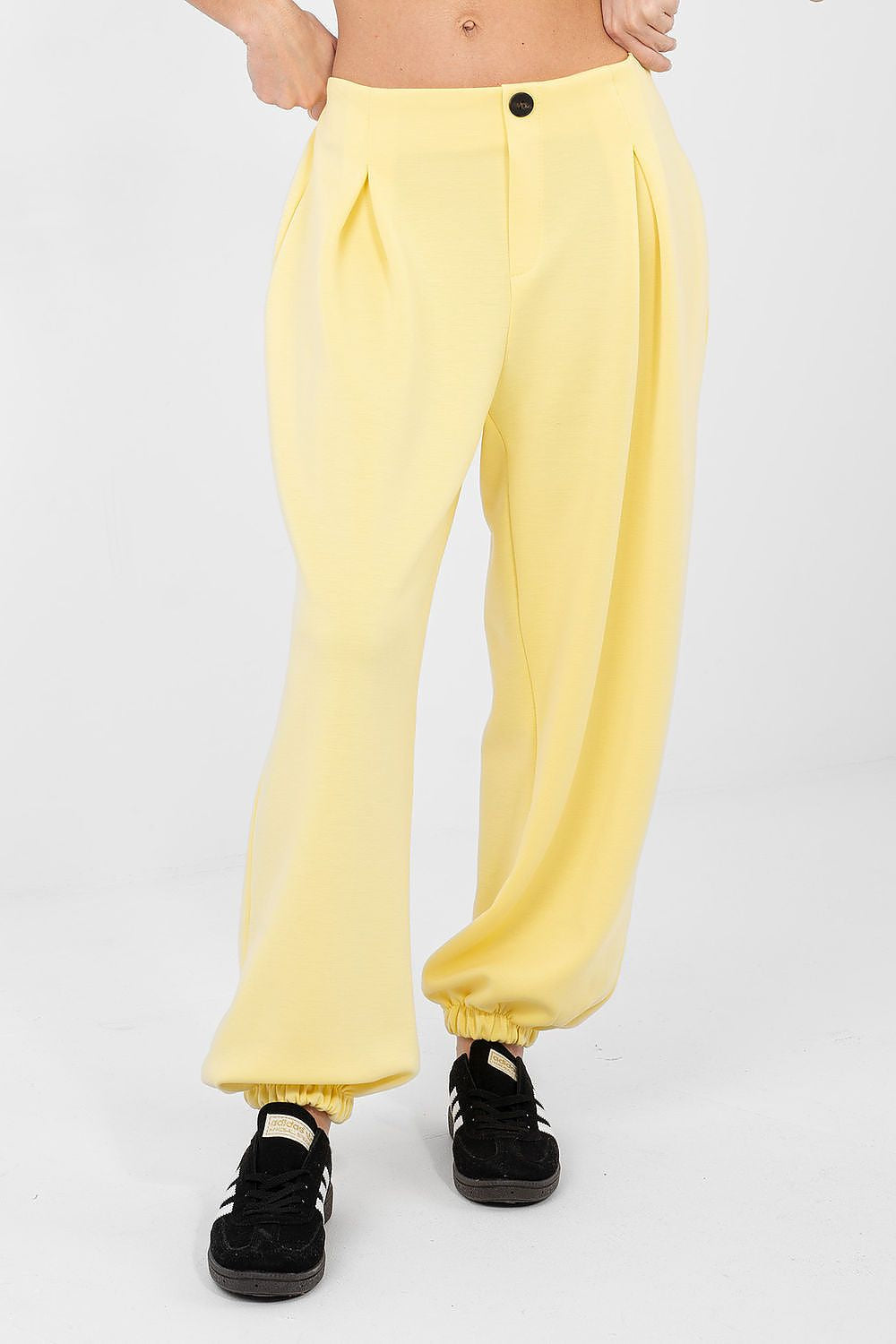Giallo / Universale Pantaloni jogger in viscosa