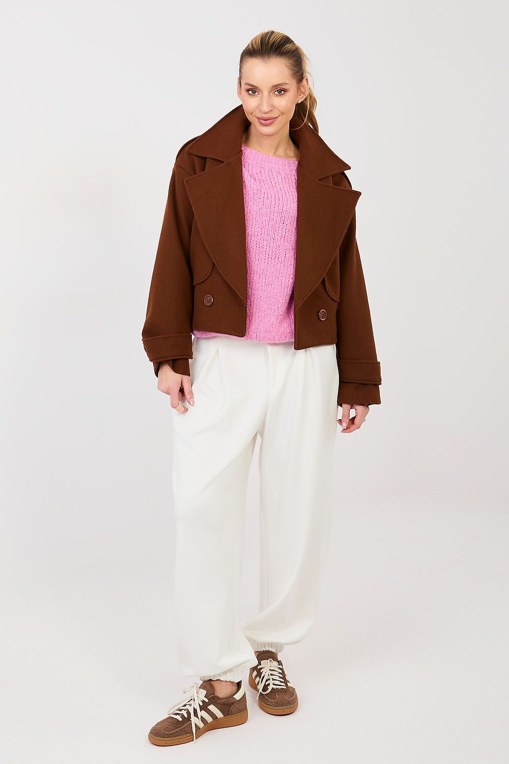 Beige 2 / Universale Pantaloni jogger in viscosa