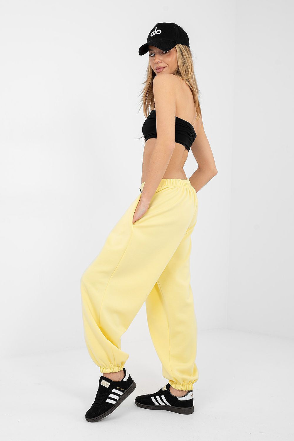 Pantaloni jogger in viscosa elasticizzata - 223748