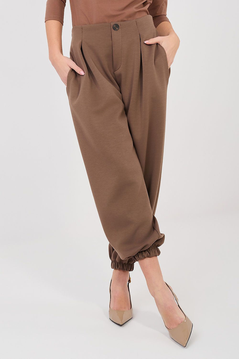 Pantaloni jogger in viscosa elasticizzata - 223748