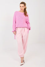 Rosa / Universale Pantaloni jogger in viscosa elasticizzata