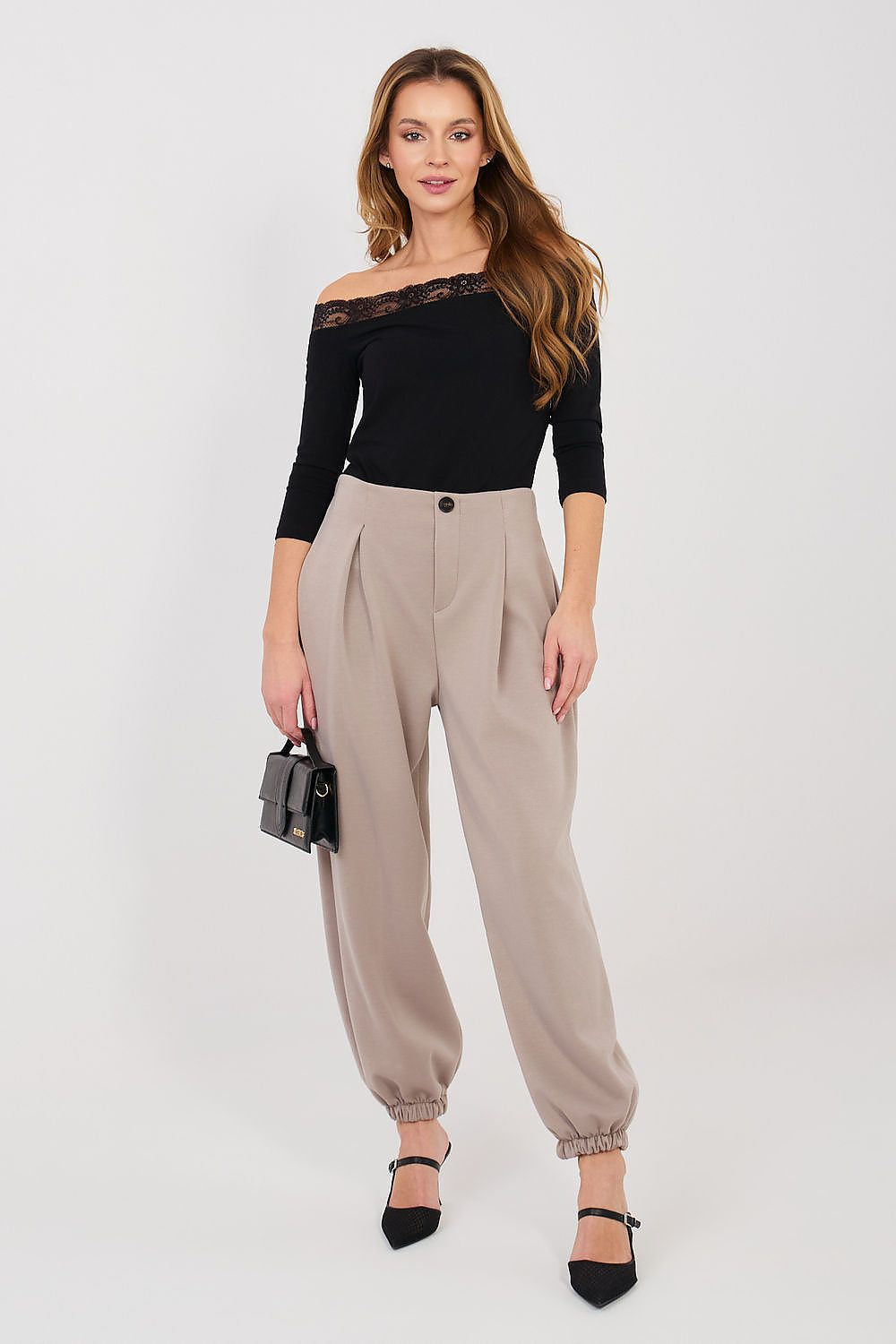Pantaloni jogger in viscosa elasticizzata - 223748