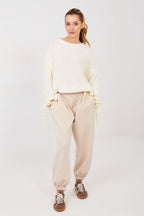 Beige / Universale Pantaloni jogger in viscosa