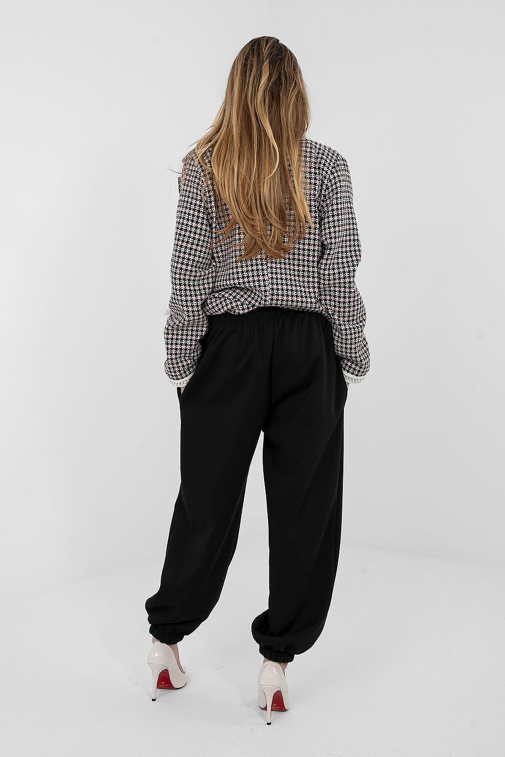 Pantaloni jogger in viscosa elasticizzata - 223748