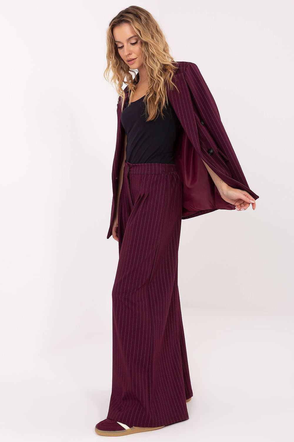 Pantaloni palazzo da donna eleganti gessati - 221425