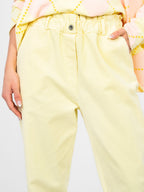 Giallo / ONE SIZE Pantaloni Paperbag in Velluto a Coste