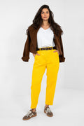 Giallo / Universale Pantaloni in velluto a coste modello