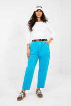Azzurro / Universale Pantaloni in velluto a coste modello
