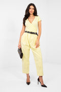 Giallo / Universale Pantaloni in velluto da donna taglio