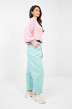 Pantaloni in velluto da donna taglio carrot - NANCY - 224381