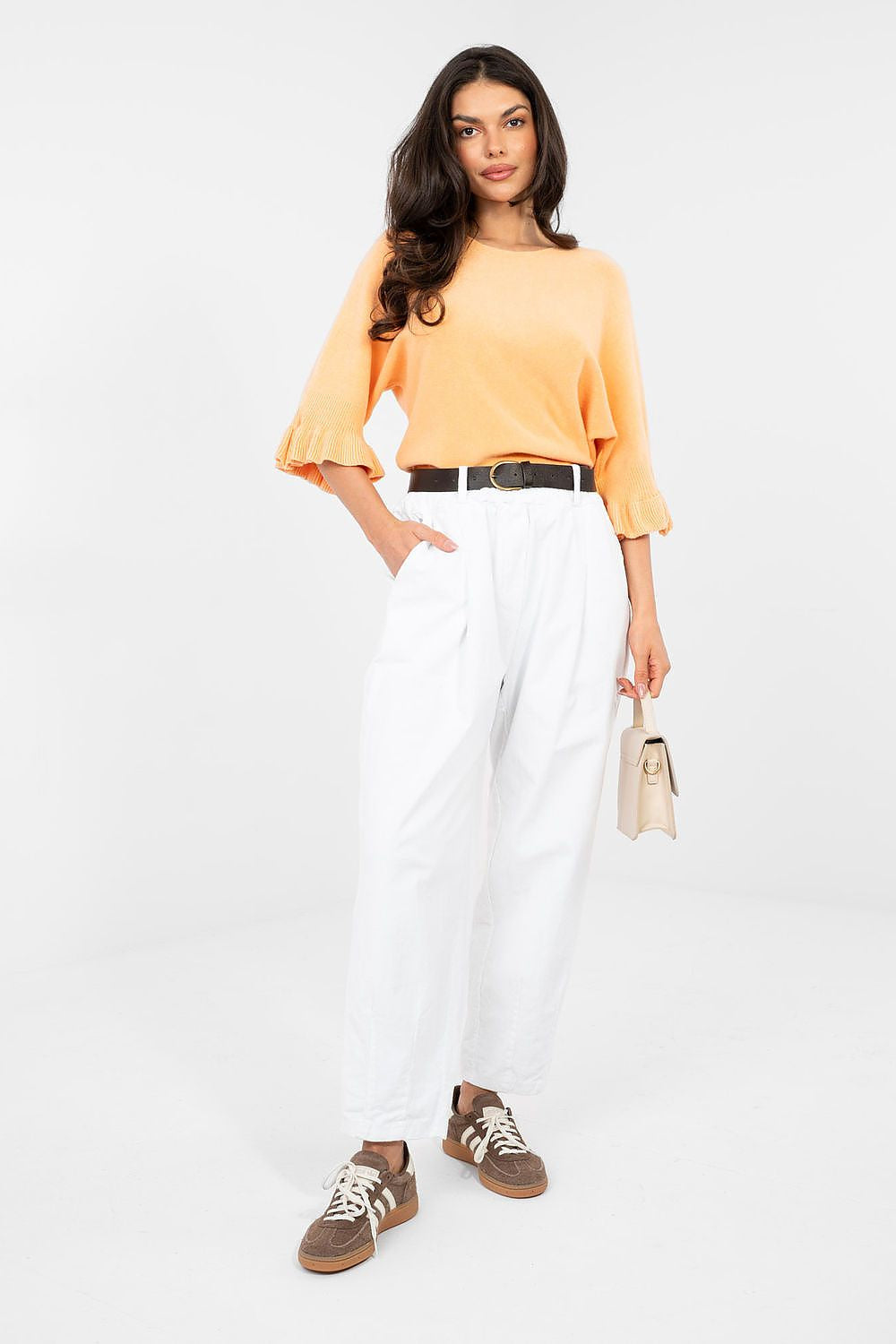 Pantaloni in velluto da donna taglio carrot - NANCY - 224381