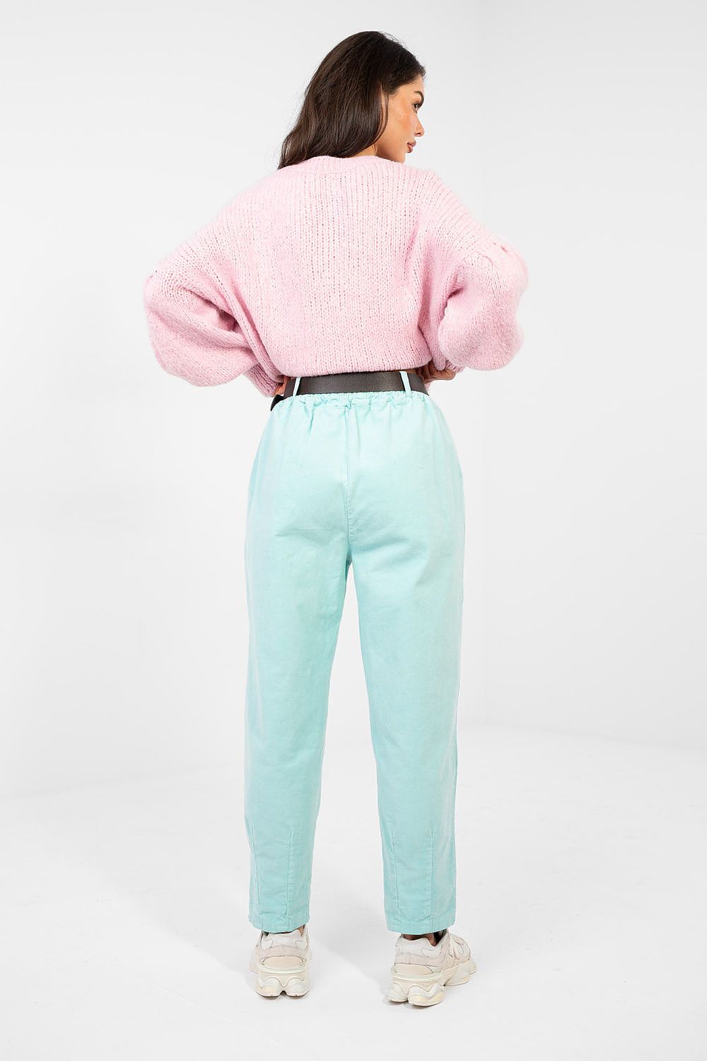 Pantaloni in velluto da donna taglio carrot - NANCY - 224381