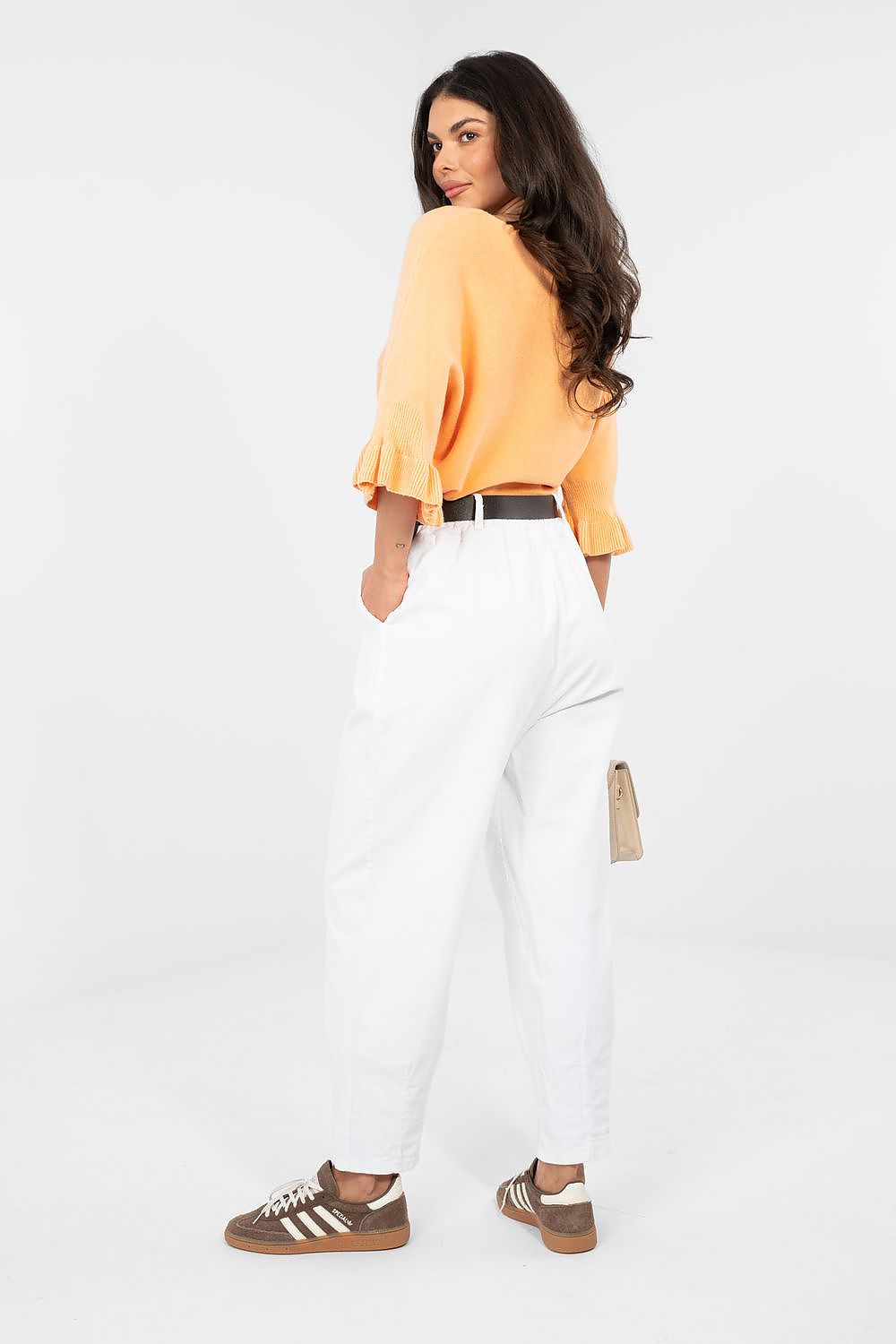 Pantaloni in velluto da donna taglio carrot - NANCY - 224381