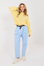 Azzurro / Universale Pantaloni in velluto da donna taglio