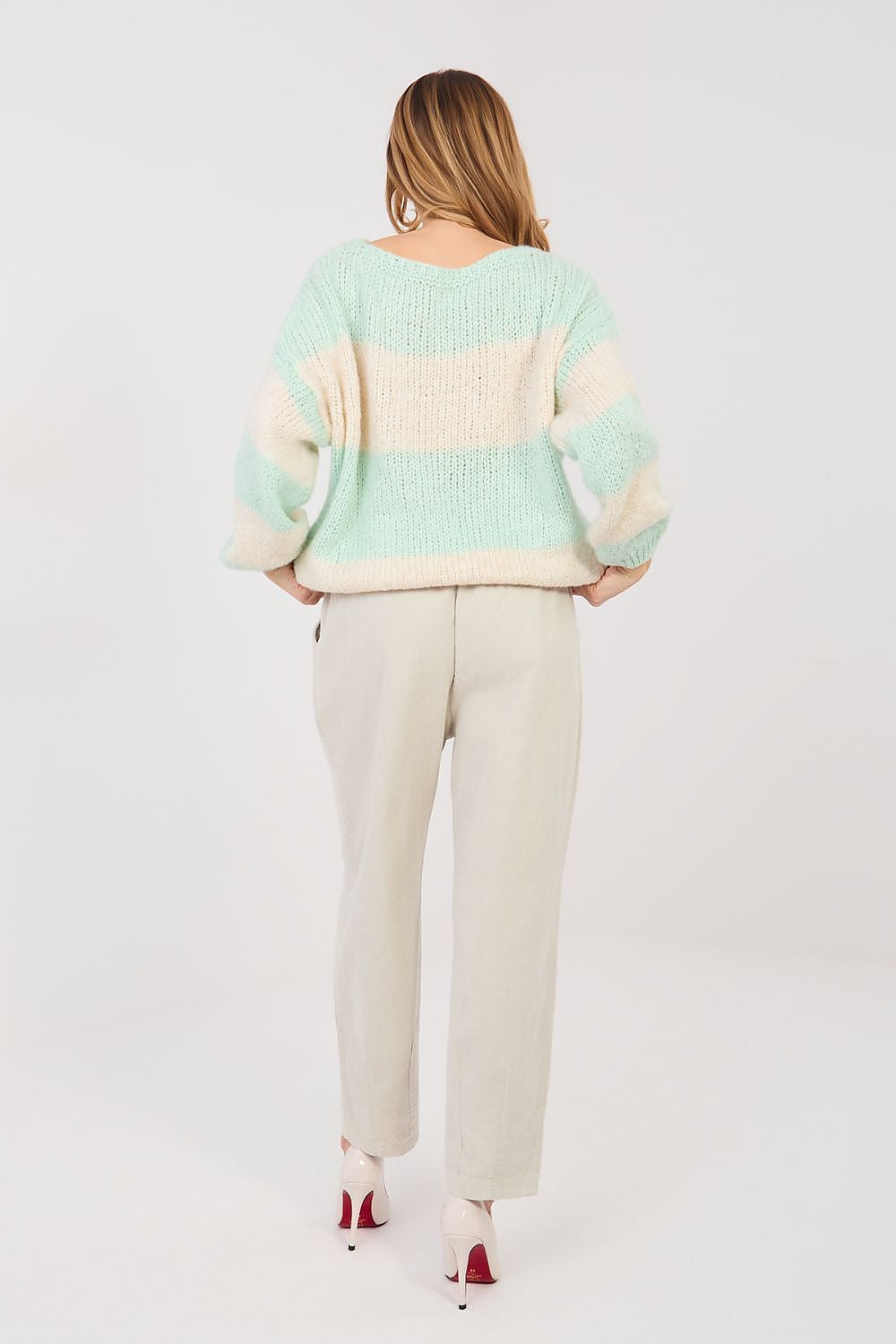 Pantaloni in velluto da donna taglio carrot - NANCY - 224381