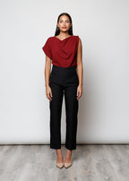 Nero / S Pantaloni a vita alta - 009069