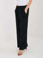 Pantaloni Wide Leg a Vita Alta in 100% Cotone (Stella)