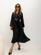 Patrice - Abito Elegante Midi Svasato da Donna con Cintura