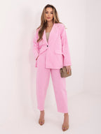 Blazer Casual in Velluto a Coste con Bottone Singolo