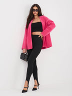Blazer Casual in Velluto a Coste con Bottone Singolo