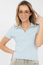 Azzurro / Universale Polo in viscosa elasticizzata