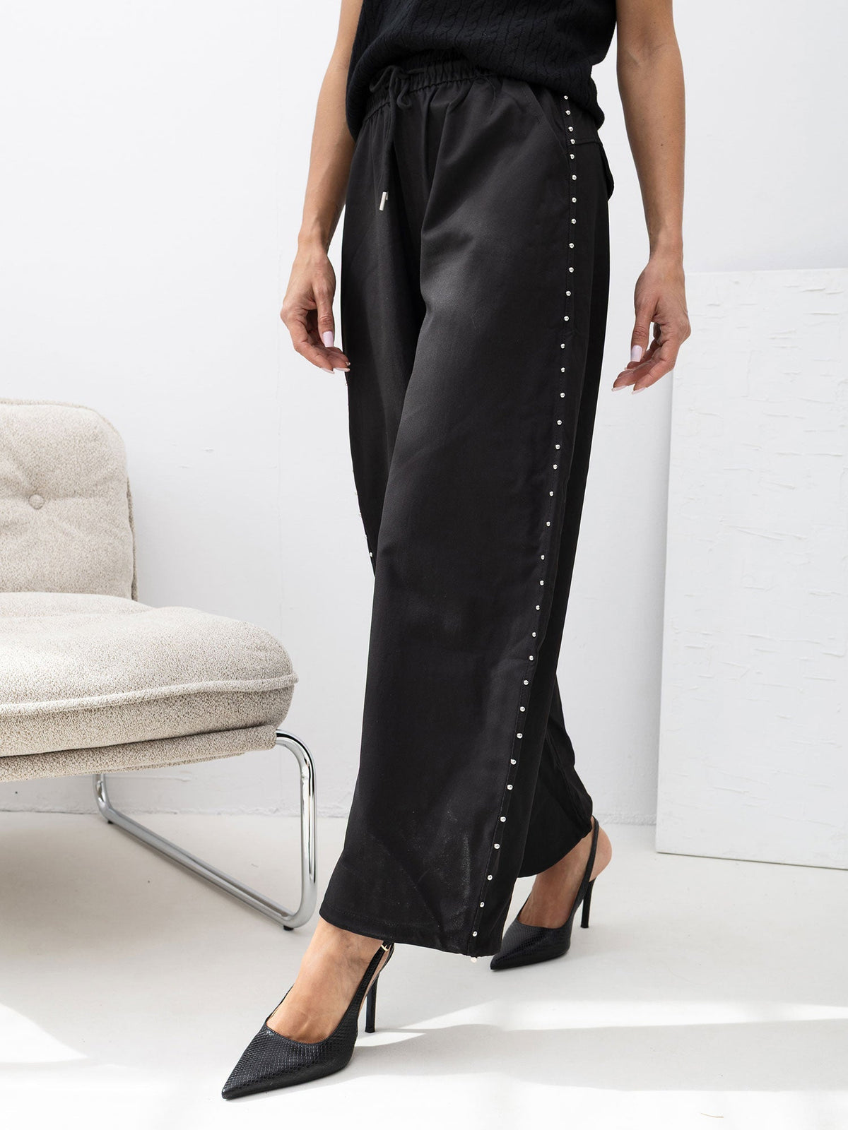 Sandra - Pantaloni Casual-Chic Balloon Fit a Vita Alta