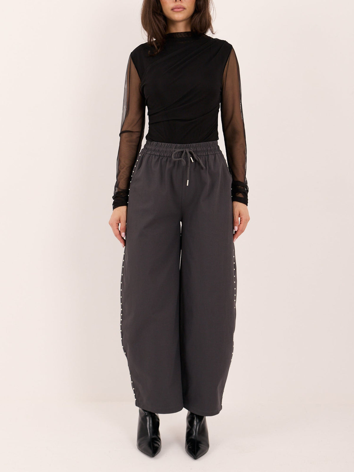 Sandra - Pantaloni Casual-Chic Balloon Fit a Vita Alta