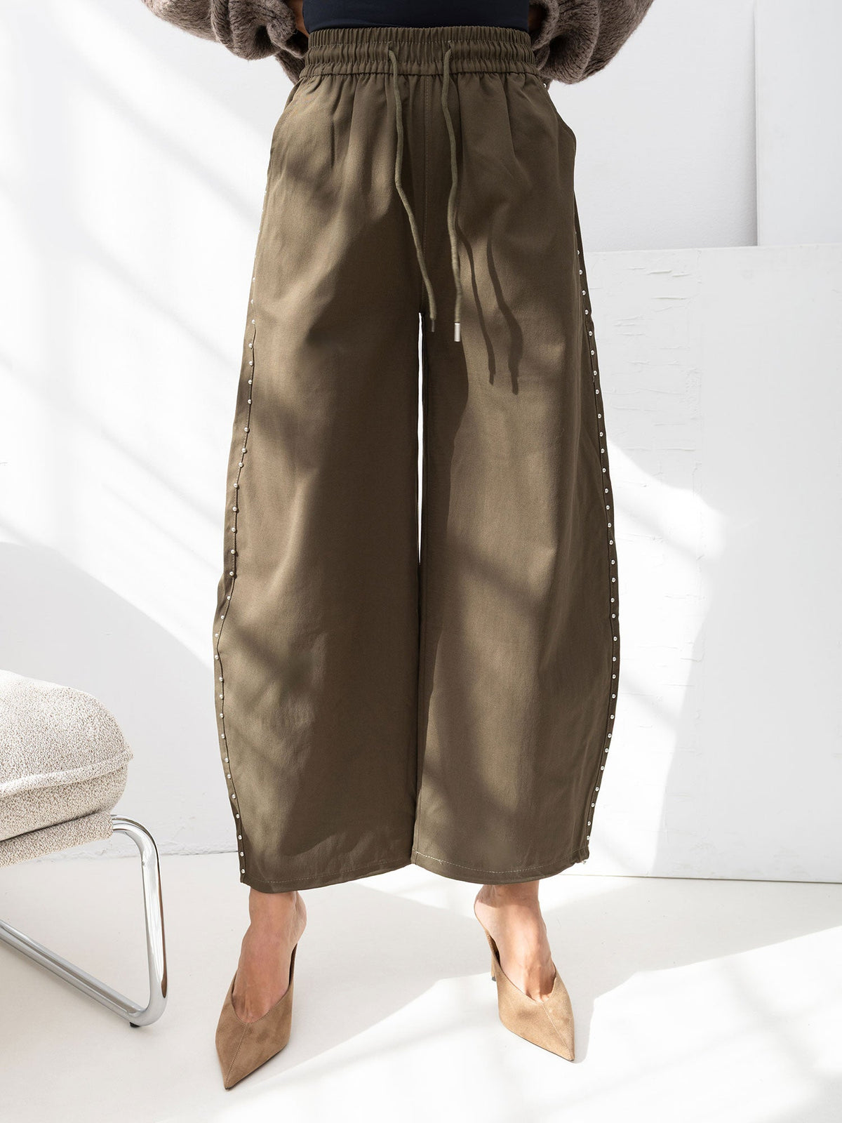 Sandra - Pantaloni Casual-Chic Balloon Fit a Vita Alta